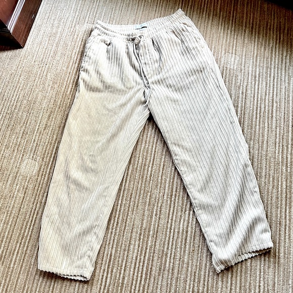 Urban Outfitters Pants - Urban Outfitters Cream Corduroy Sweatpants